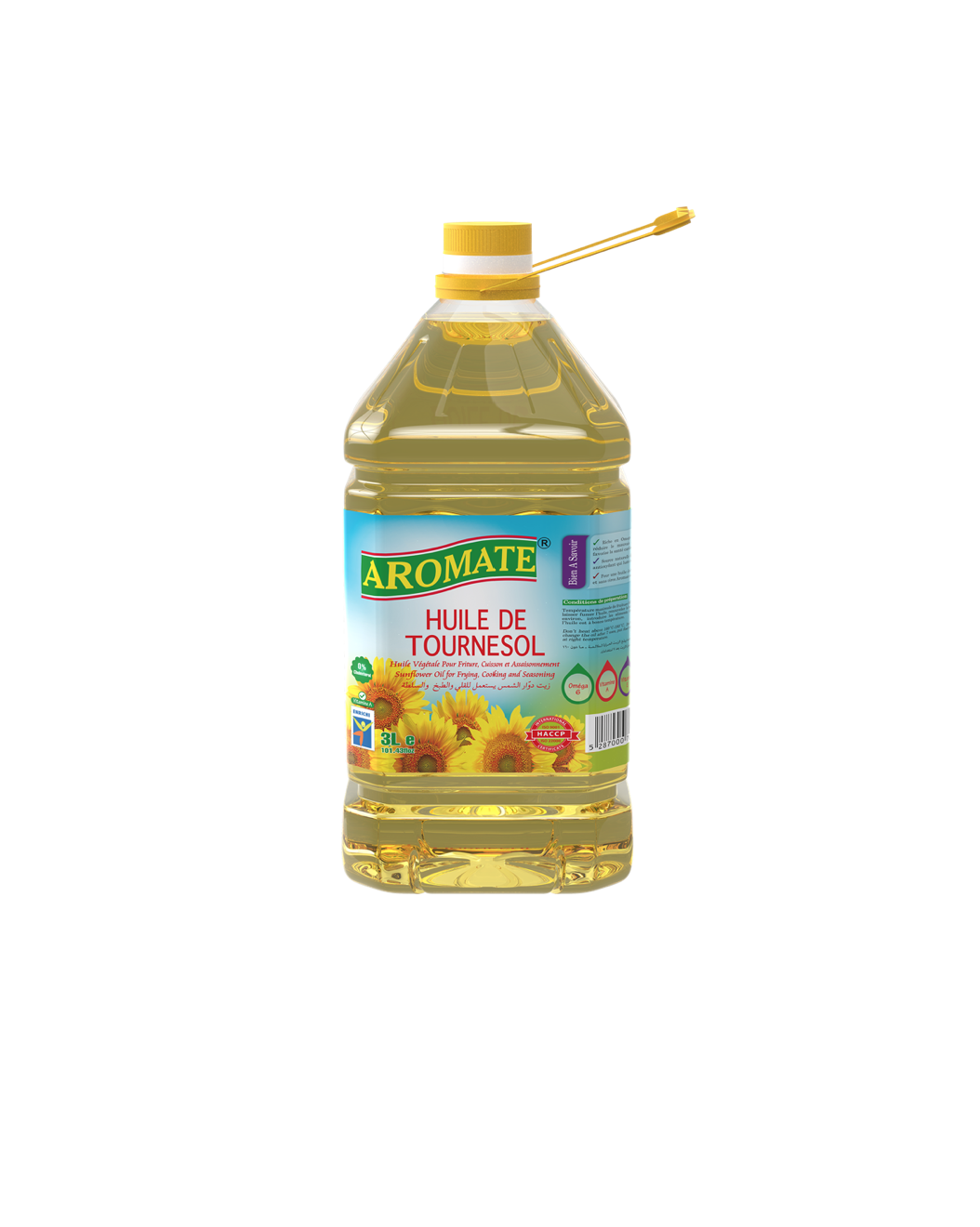 Huile de Tournesol (AROMATE) , Bouteille 0,90L – LJA Store