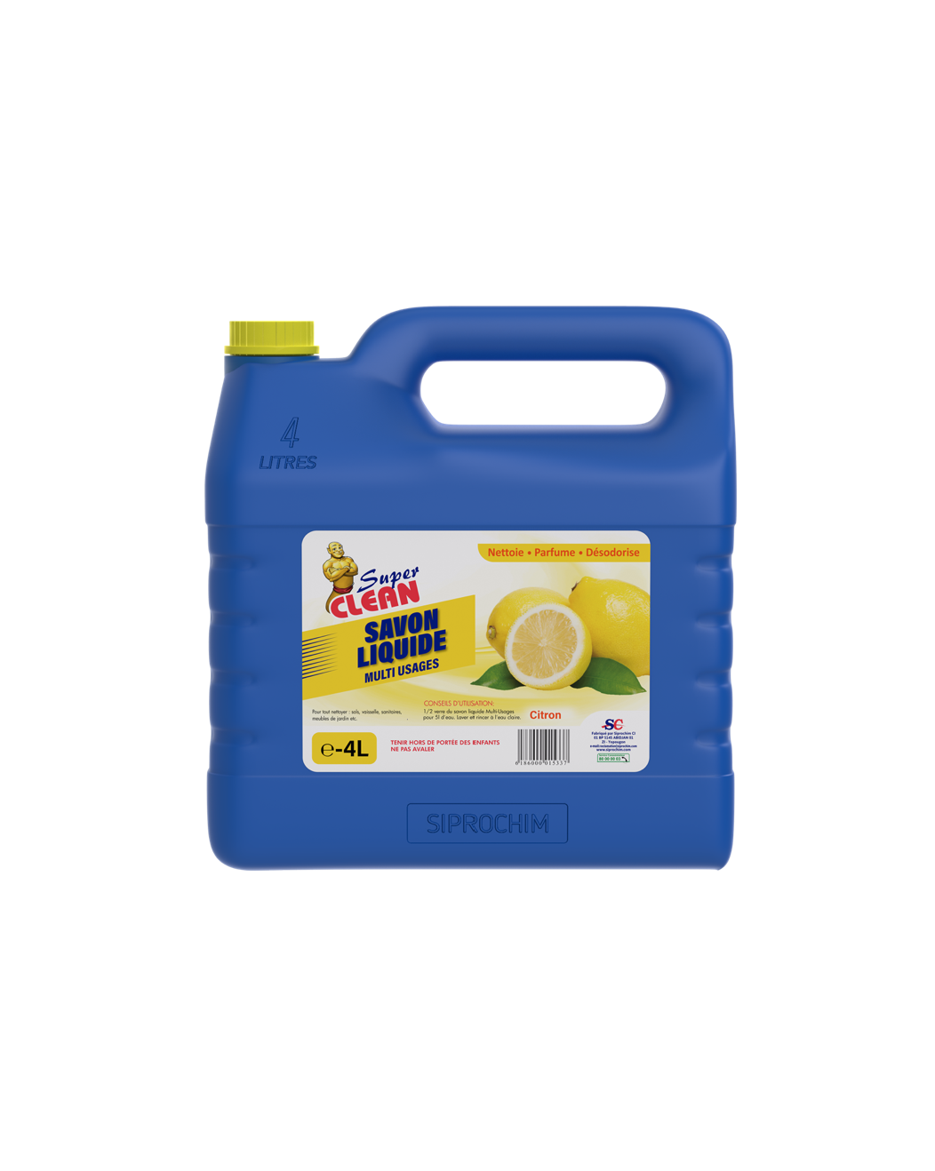 SUPER CLEAN_Savon liquide 4L citron