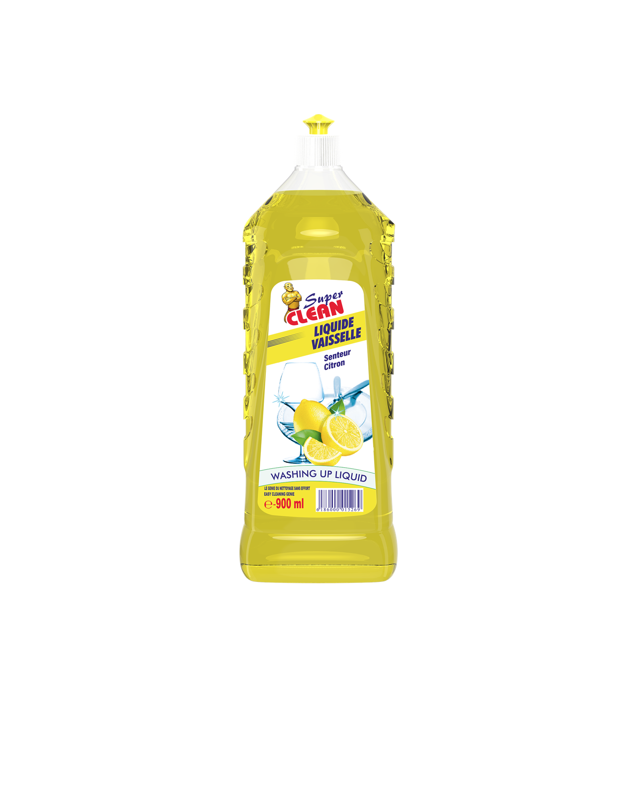 SUPER CLEAN_Liquide Vaisselle Fraise 450ml_Siprochim