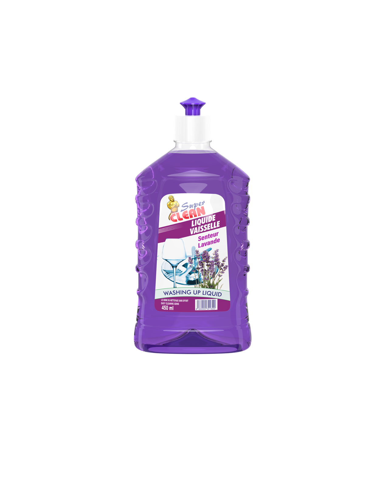 SUPER CLEAN_Liquide Vaisselle Lavande 450ml_Siprochim