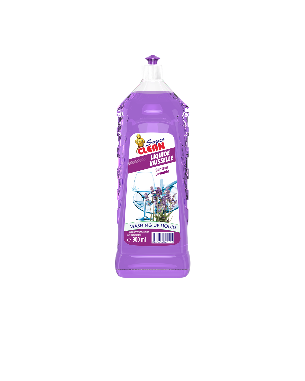 SUPER CLEAN_Liquide Vaisselle Lavande 900ml_Siprochim