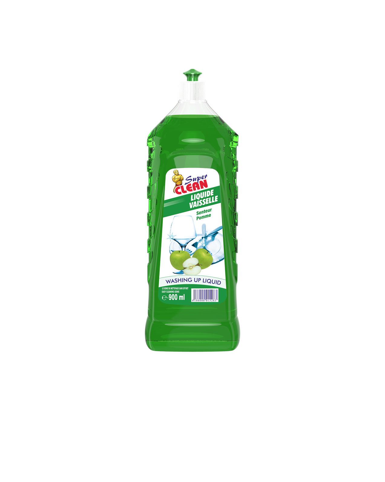 SUPER CLEAN_Liquide Vaisselle Pomme 900ml_siprochim